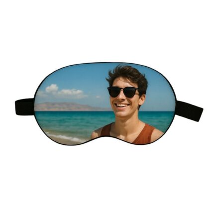כיסוי עיניים בהדפסה אישית - הדפסה באיכות גבוהה עם תמונה, מתאים לנופש, טיסות ושינה רגועה.